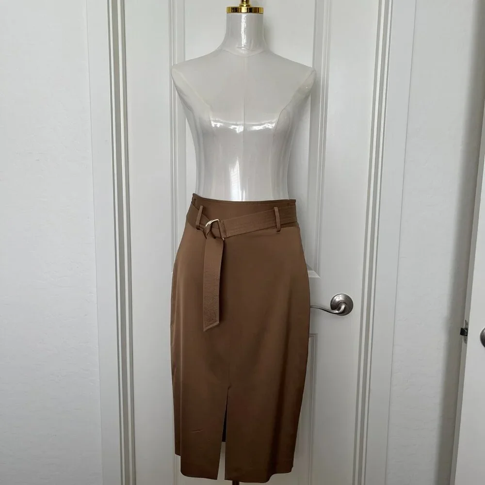 Reiss Byrn- Premium Paperbag Pencil Skirt - Picture 3 of 11